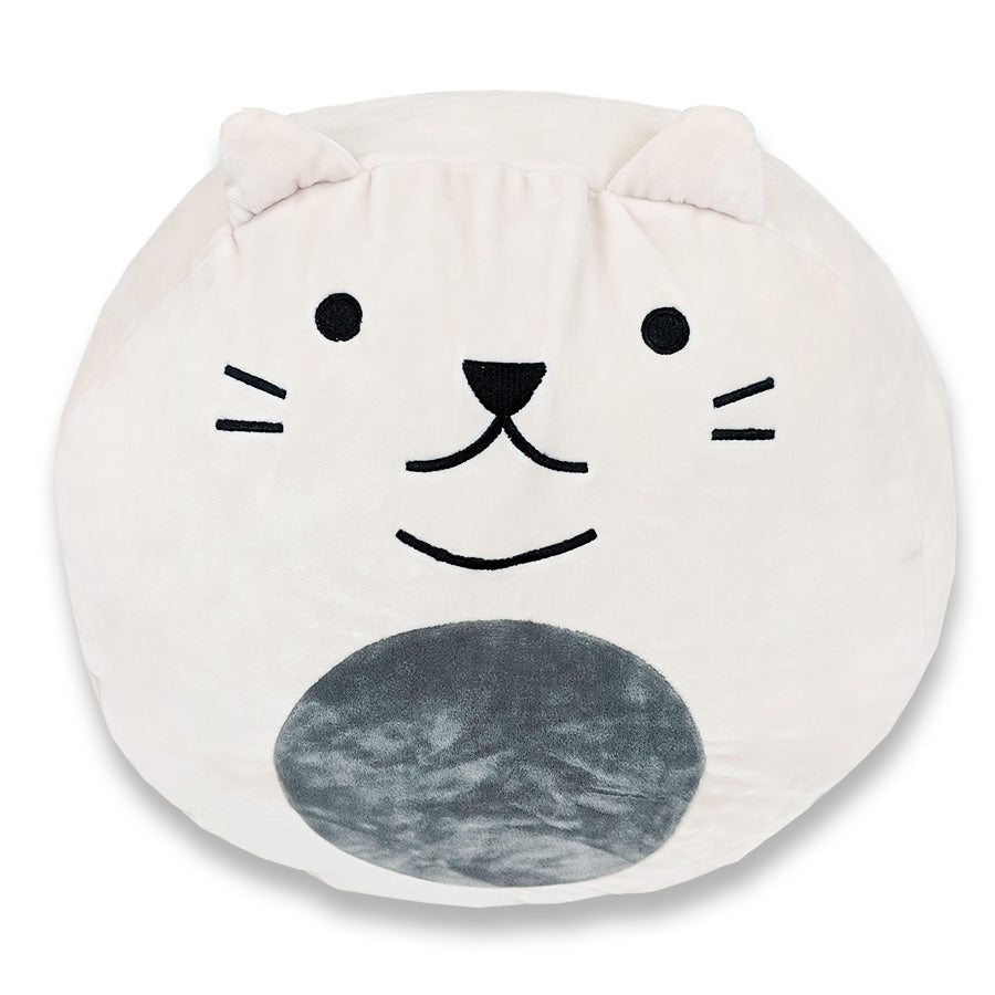 Soft & Cute Squishy Polyester Cat Pillow with Tail & Ears - Purr cilla The Cat Plush Toy for Kids & Adults - Perfect for Bedroom Decor, Couch Cuddling & Stress Relief