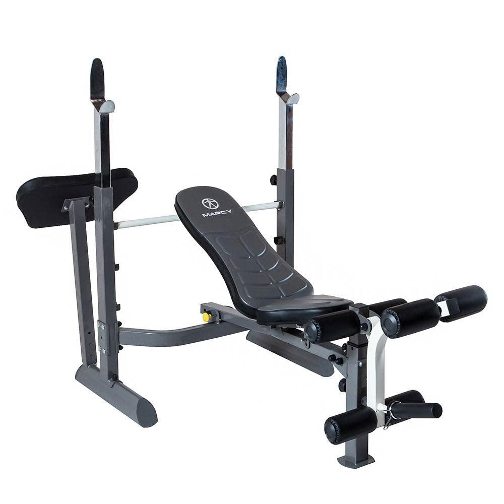 Marcy Foldable Mid-Size Workout Bench MWB 50100 - Adjustable Strength Training Bench for Home Gym, Full Body Workout - Perfect for Dumbbell Exercises, Weight Lifting & Fitness Training