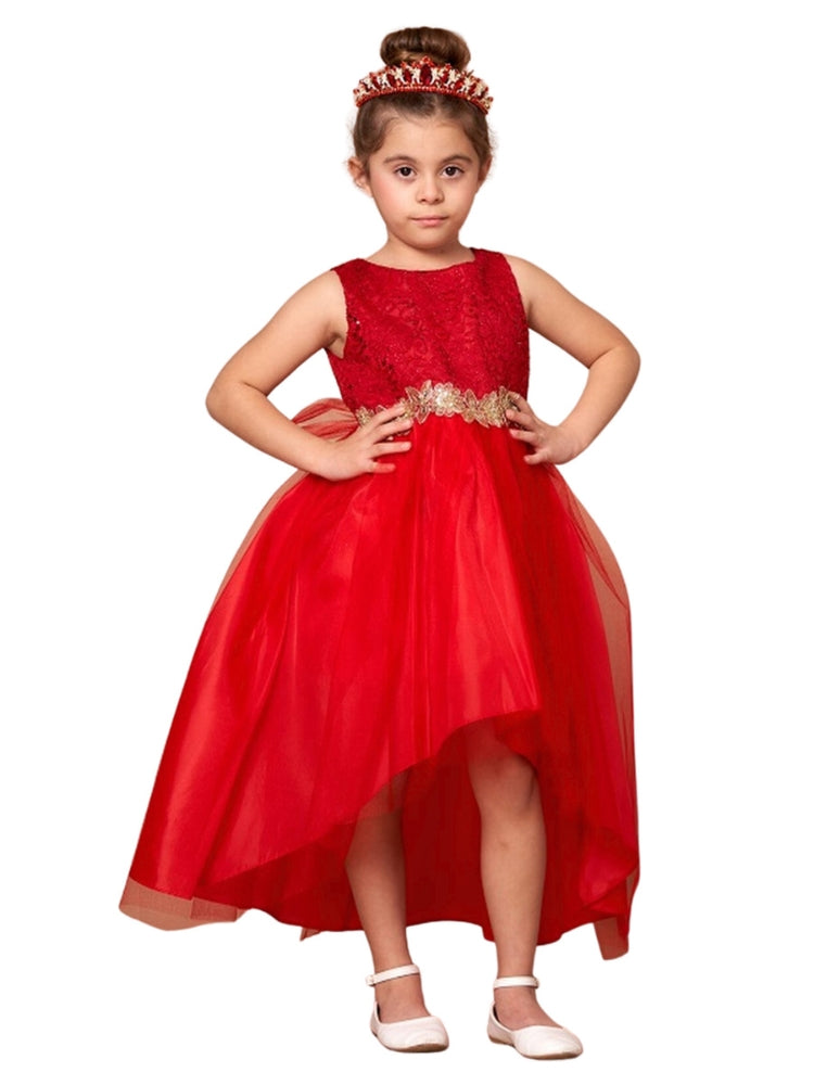 Sparkling Red Sequin Hi-Low Bridesmaid Dress for Juniors - Sizes 8-16 | Perfect for Weddings, Prom & Special Occasions