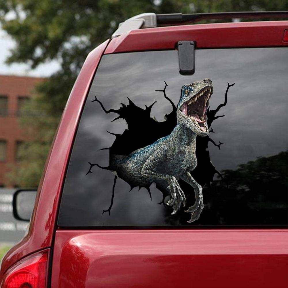 Velociraptor Dinosaur Car & Wall Decals Stickers - Pack of 2 Realistic Dinosaur Stickers 10