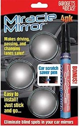 Miracle Mirror 3 Pack with Bonus Scratch Saver Pen - Car Mirror Repair Filler for Scratches & Etches - Restores Perfect Clarity - Ideal for Car Windshields, Headlights & Glass Surfaces