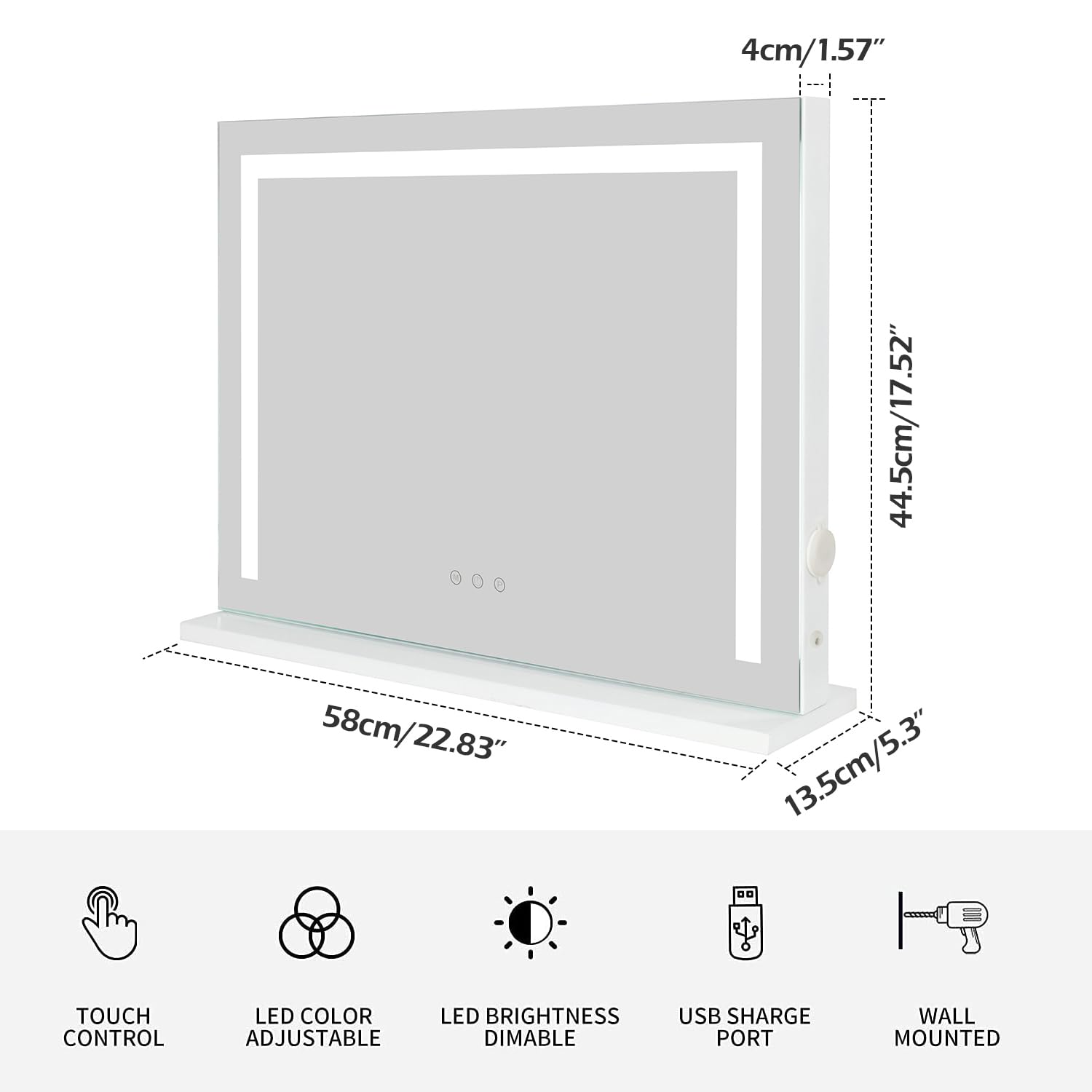 Hollywood Vanity Mirror with Lights - 22.83