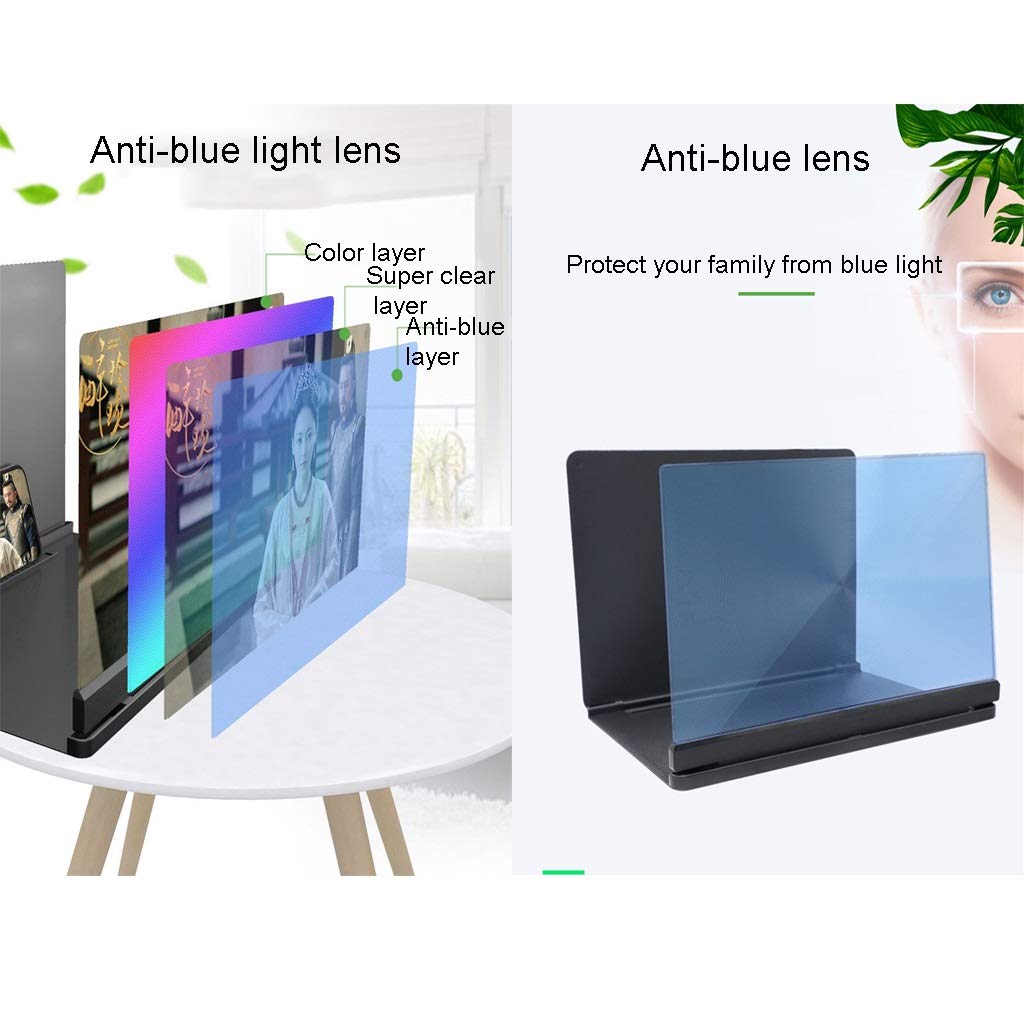 Foldable Phone Screen Amplifier - 20 Inch Portable Smartphone Projector for Movies & Videos | Universal Compatibility with All Phones | Home Theater & Outdoor Entertainment (White)