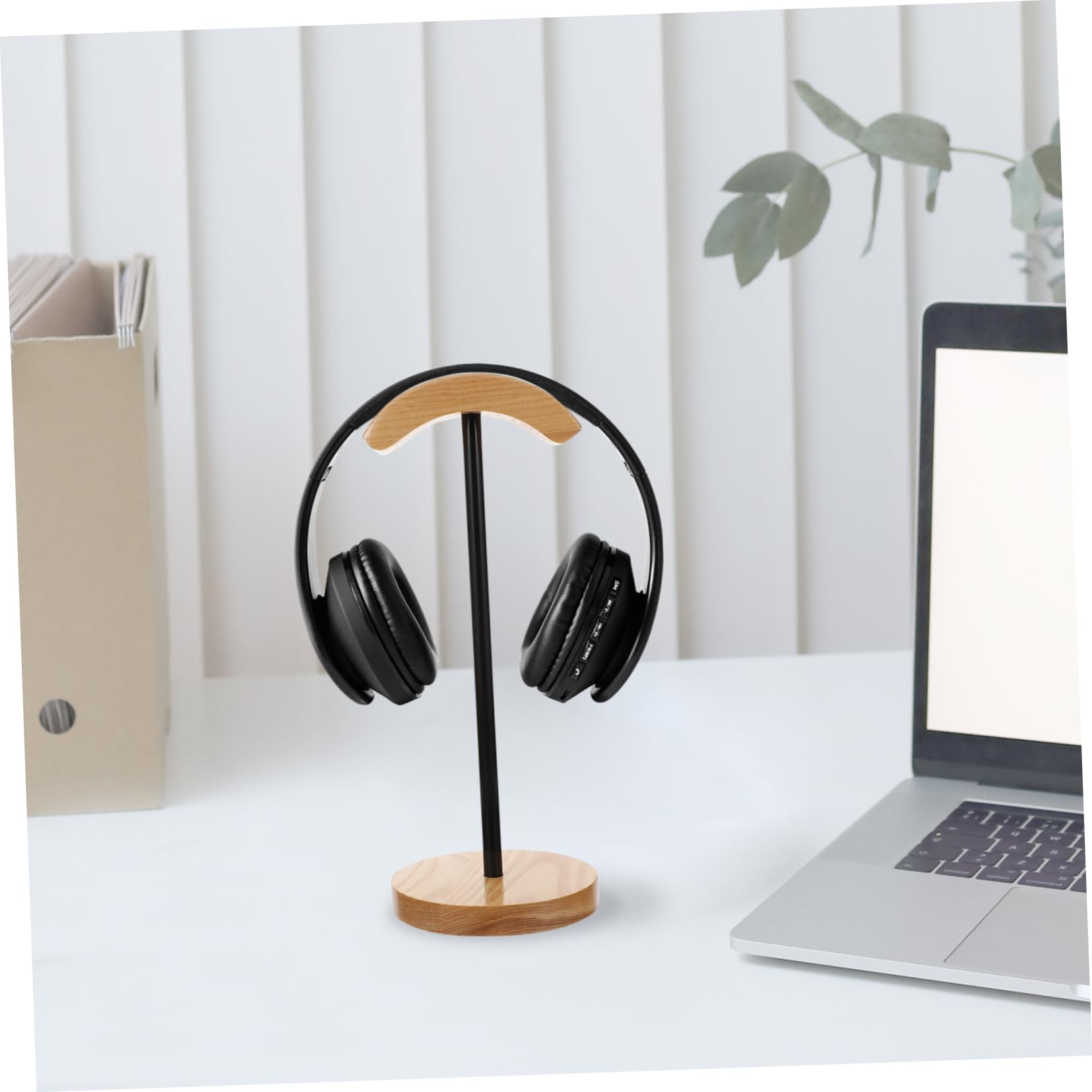 Premium OSALADI Solid Wood Headphone Stand - Elegant Wooden Headphone Hanger & Gaming Headset Holder - Space-Saving Desktop Display Stand for Home Office, Gaming Setup & Studio Use