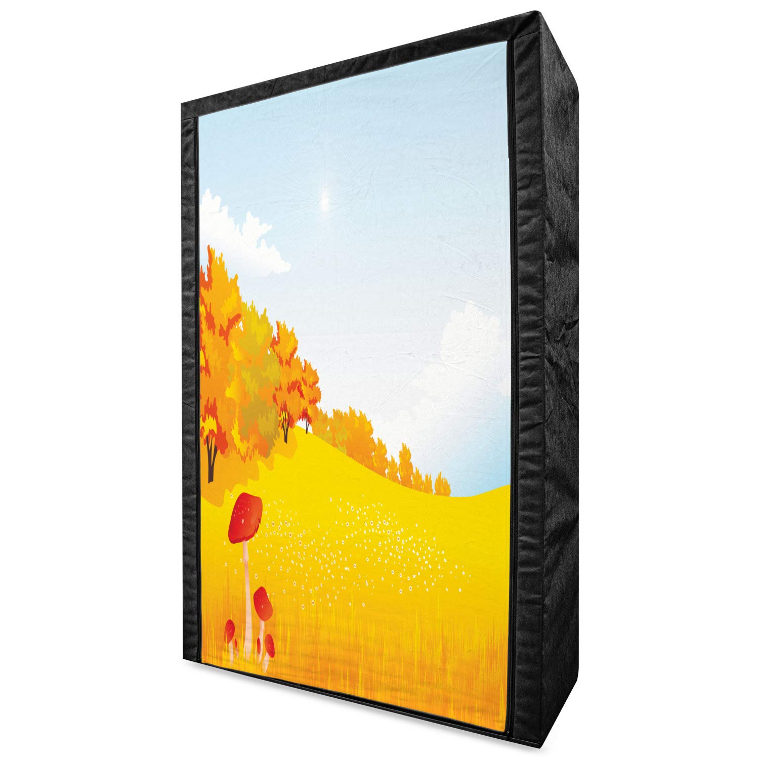 Ambesonne Mushroom Themed Portable Fabric Wardrobe - 42.5