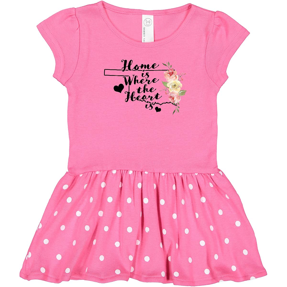 Inktastic Oklahoma Home is Where The Heart is Watercolor Print Toddler Dress - Cute Casual Outfit for Girls, Playdates & Family Photos