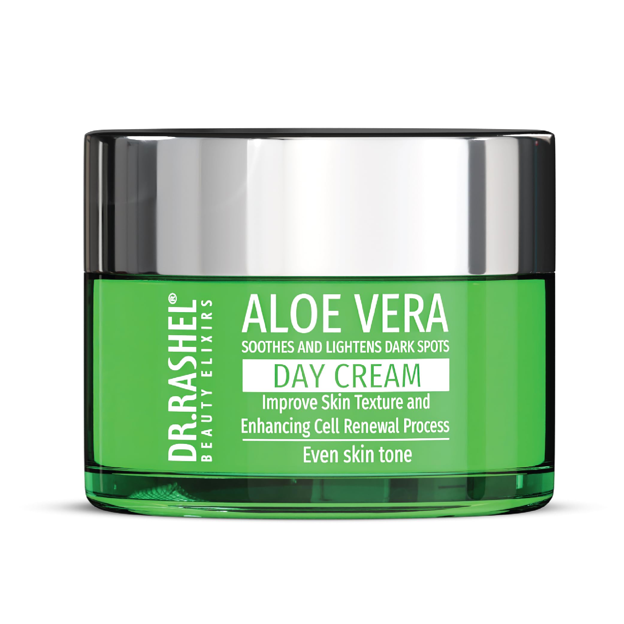 DR.RASHEL Aloe Vera Day Face Cream for Women & Men - All Skin Types - Vegan & Paraben Free - Deep Hydration & Moisturizing - Repair & Nourish Dry Skin - Use for Daily Skincare Routine & After Sun Care
