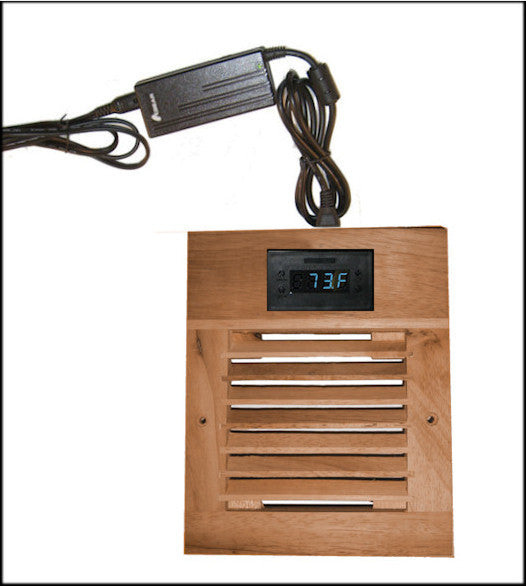 CG Cabcool 1201W Deluxe Single 120mm Fan Wood Grill Cooling Kit with Programmable Thermal Fan Controller & LED Display - Perfect for PC Case Cooling and Home Server Temperature Control