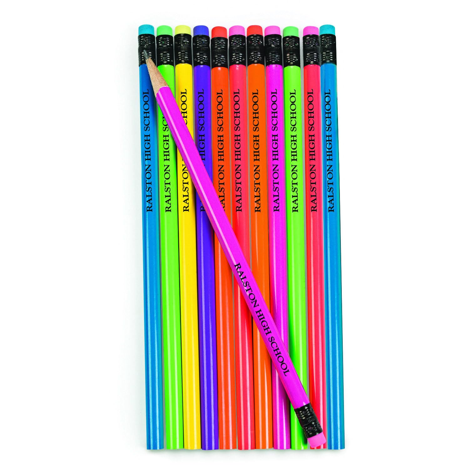 Personalized Neon Color Pencils 72 Pack - Vibrant Colors for Art & School Projects