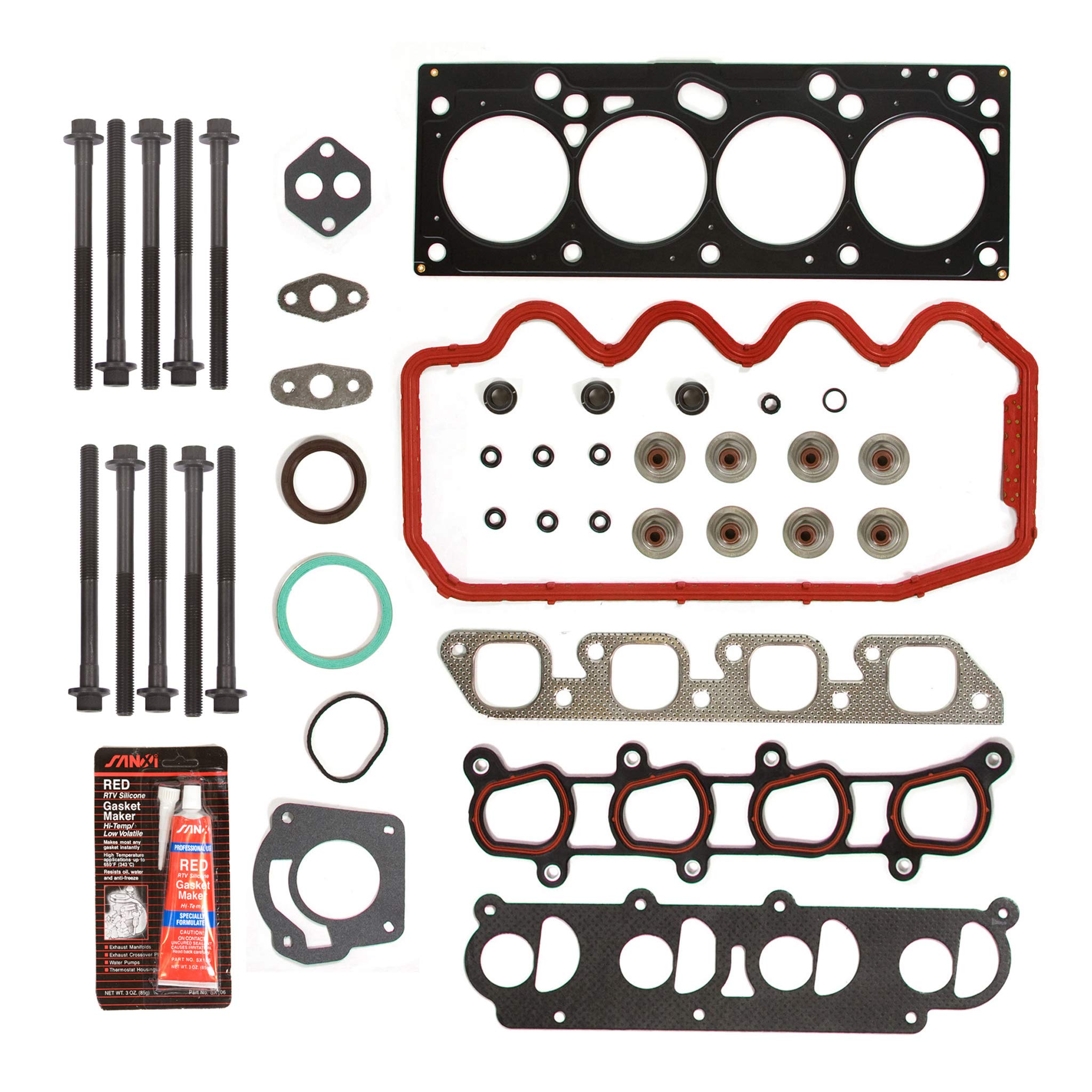 MA-4216956339 Head Gasket Set with Head Bolts & Lifters - Compatible with 2000-2004 Ford Focus 2.0L SOHC 8V VIN P - Engine Repair & Maintenance Kit for Improved Performance