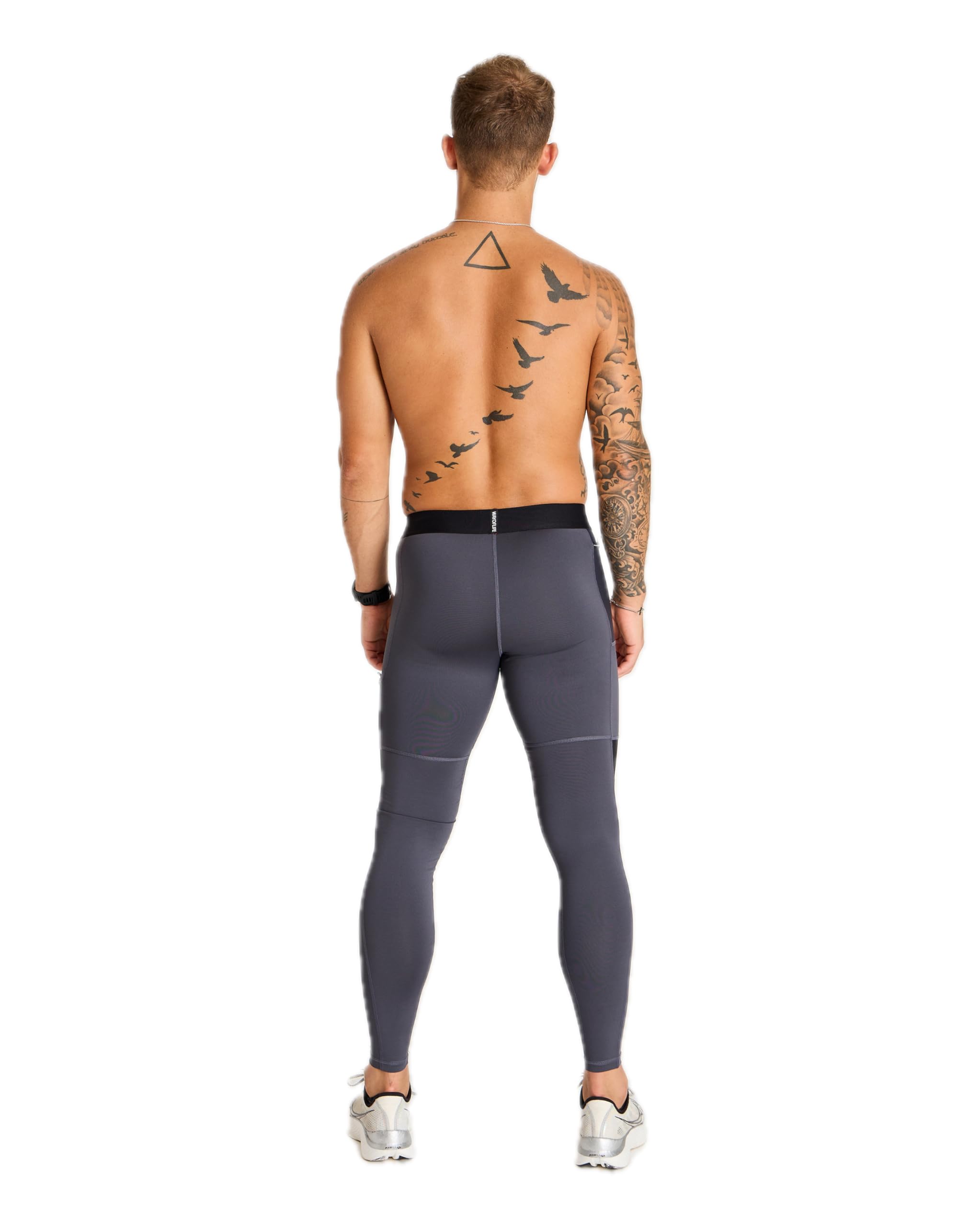 WOLACO Fulton Men's Compression Pants - Athletic Baselayer Running Tights for Workout & Training | Moisture-Wicking, Breathable & Flexible for Gym, Jogging & Outdoor Sports