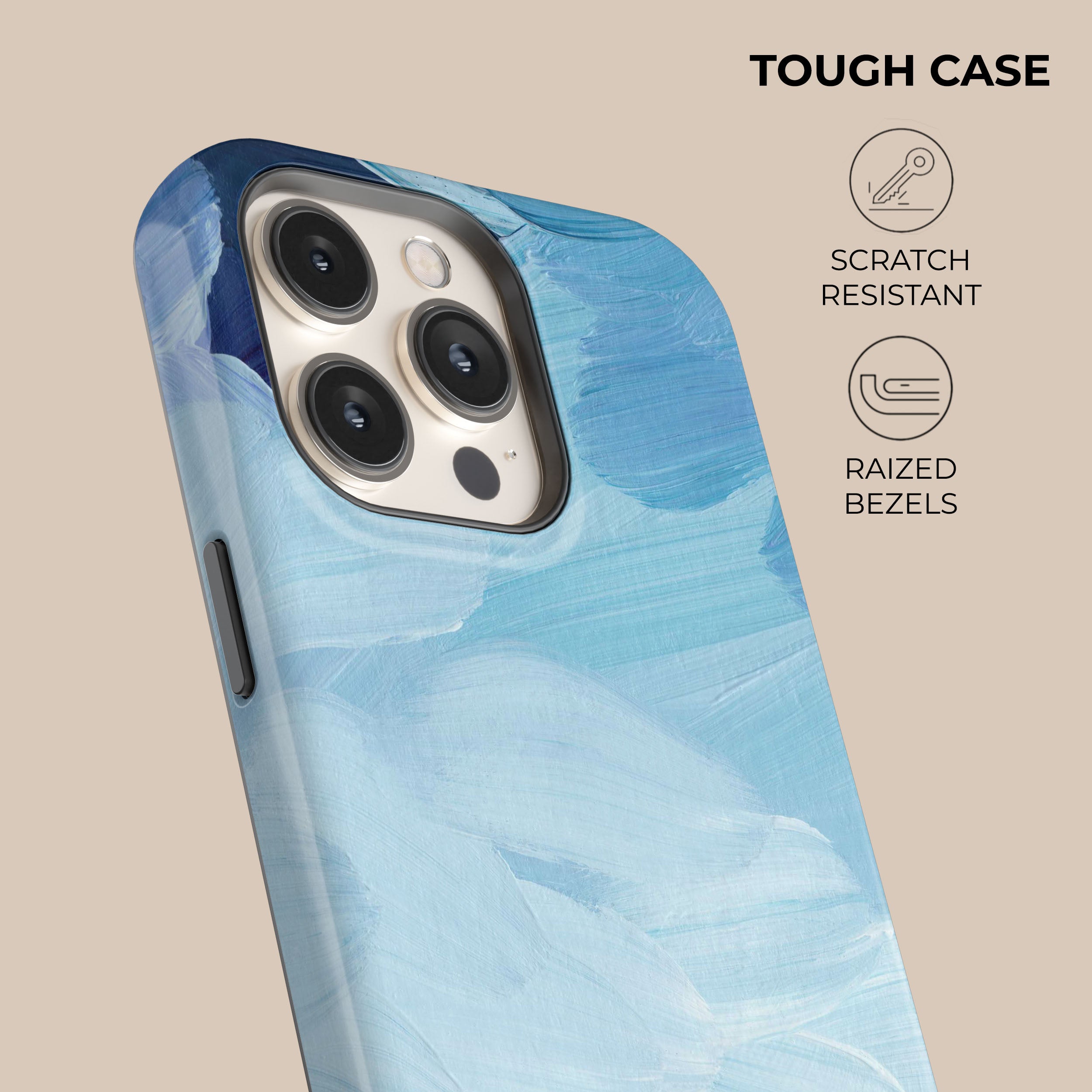 Ocean Blue Paint Phone Case - Protective & Stylish Cover for iPhone & Samsung - Perfect for Everyday Use, Travel & Outdoor Activities