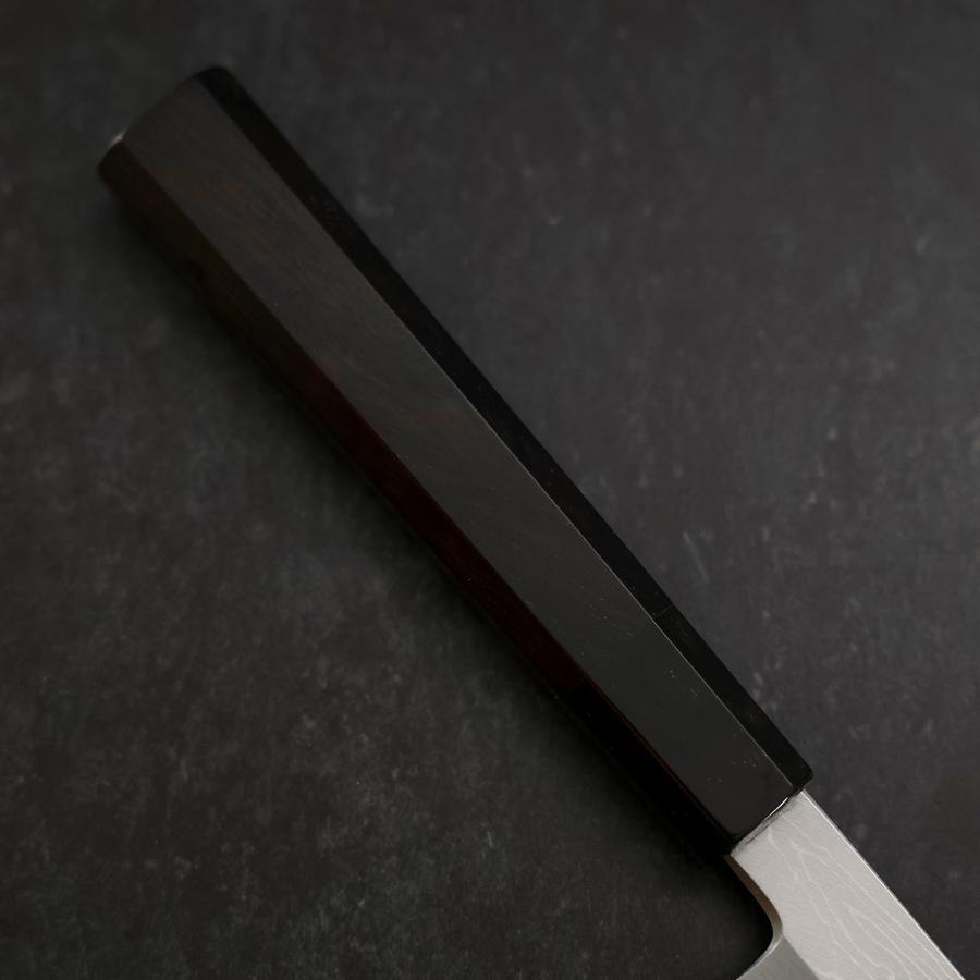 Premium Yanagi Kiritsuke Knife - Blue Steel #1 Suminagashi Blade with Buffalo Ebony Handle & Sheath - 270mm Japanese Chef Knife for Sushi, Sashimi & Precision Cutting