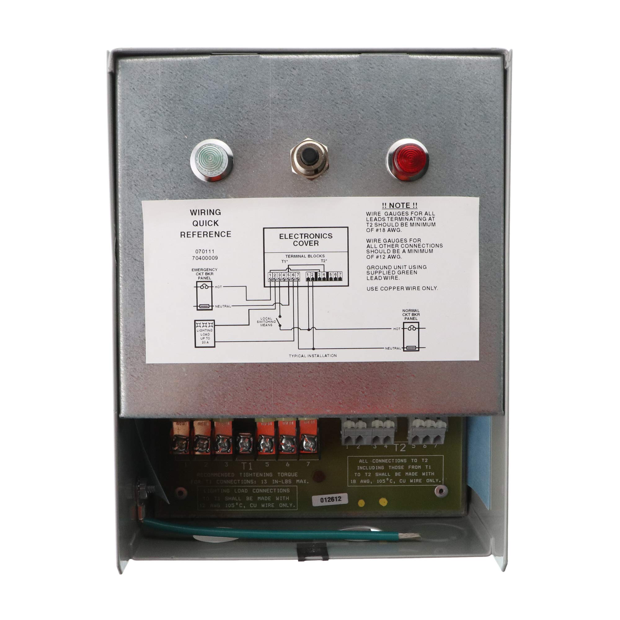 Hubbell Dual-Lite ATSD20 20-Amp Emergency Lighting Transfer Switch, 120/277V - Reliable Power Backup for Commercial Buildings, Hospitals & Schools