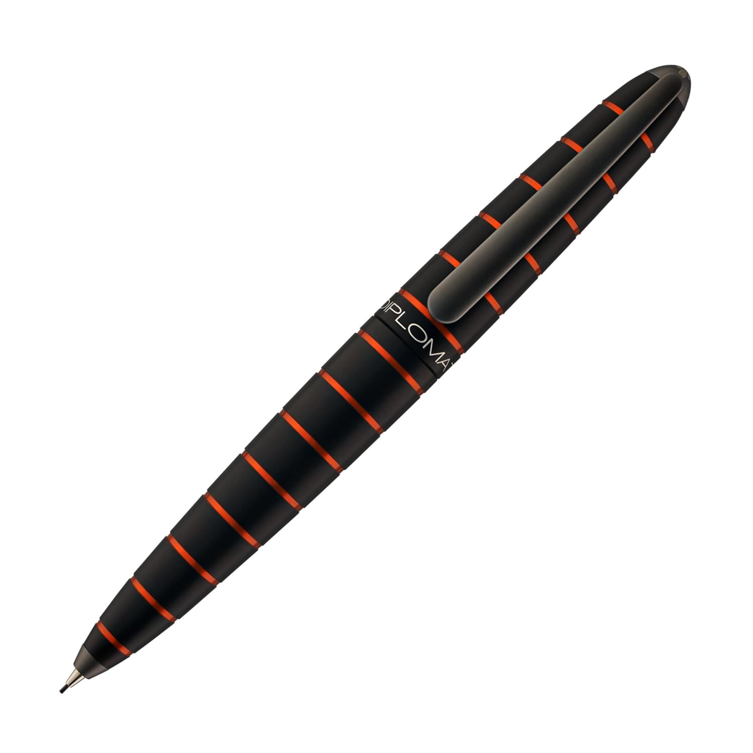 Diplomat Elox Mechanical Pencil 0.7mm - Premium Ring Black & Orange Design for Writing, Sketching & Office Use