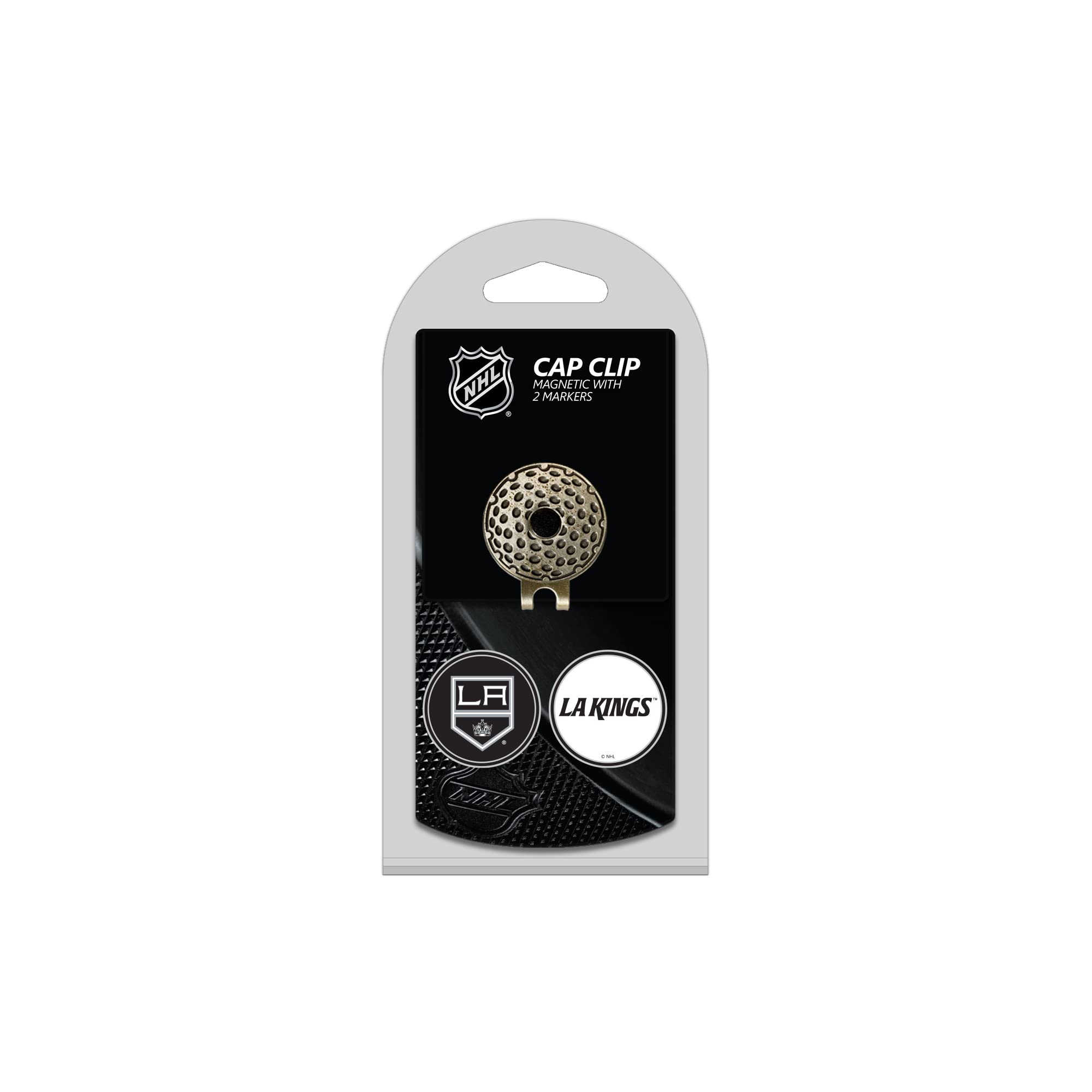 NHL Golf Cap Clip with 2 Removable Double-Sided Magnetic Ball Markers - Easy Hat Attachment for Golfers & Hockey Fans | Perfect for Golf Courses & NHL Games