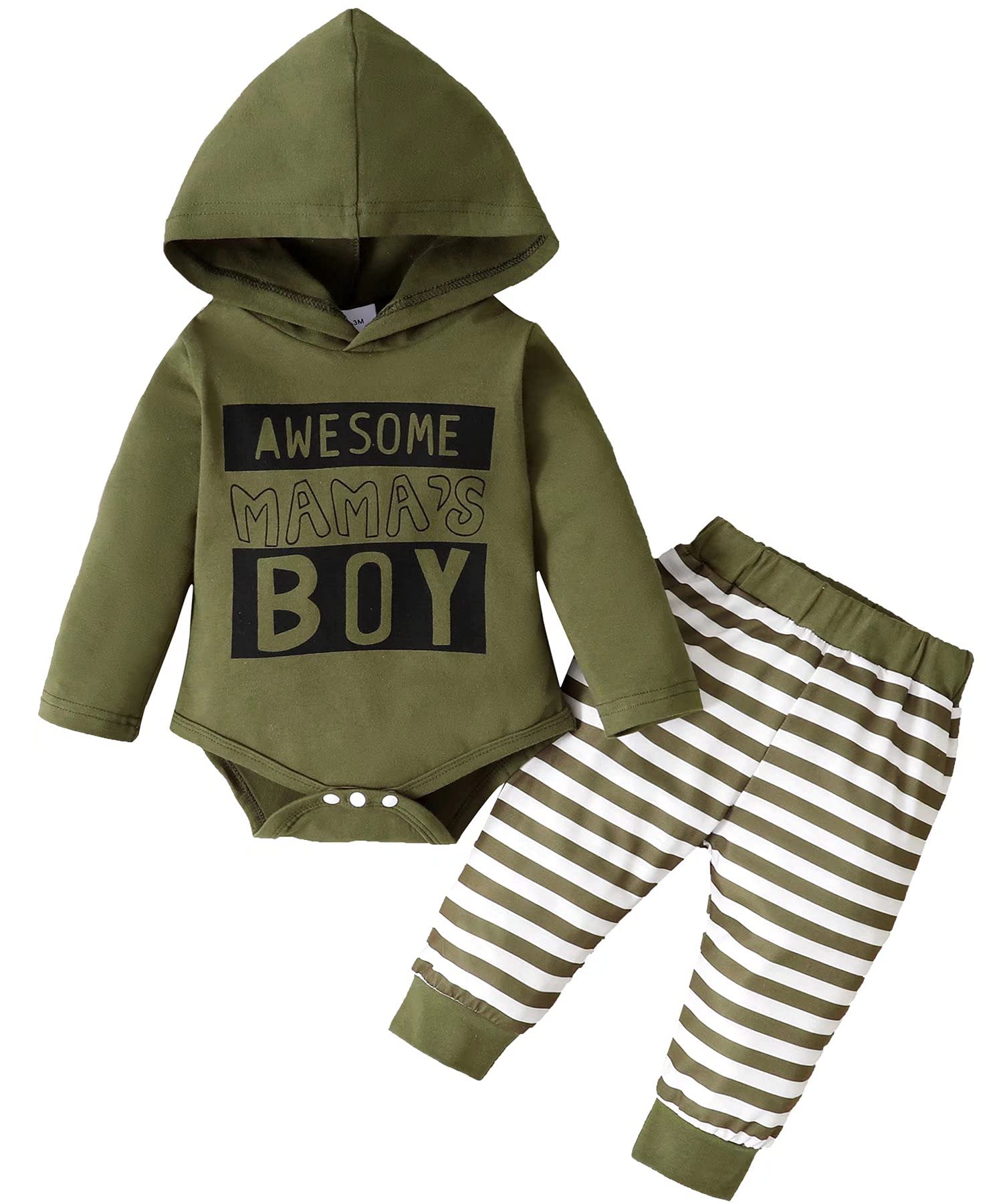 Adorable 2-Piece Baby Boy Hoodie Onesie & Pants Set - Soft Cotton Outfit for Newborns & Infants | Perfect for Playdates, Family Photos & Everyday Comfort
