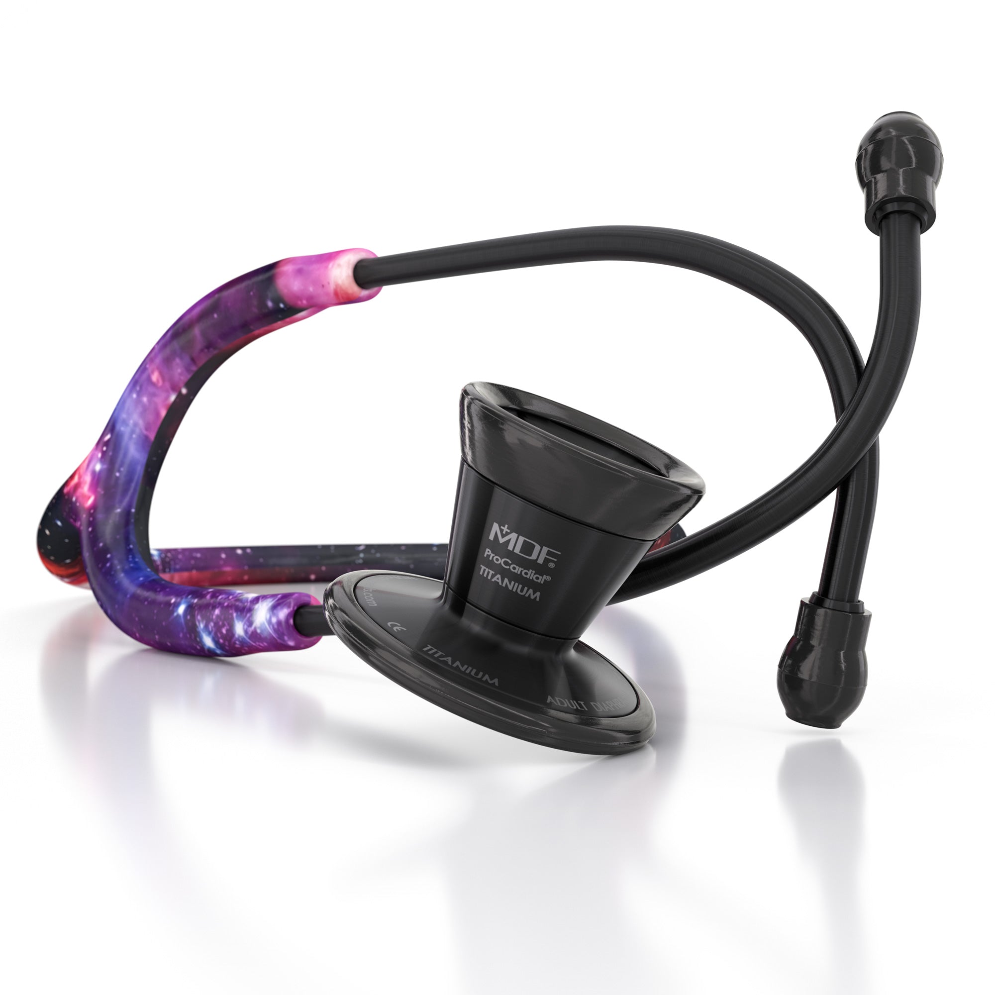 ProCardial® Titanium Cardiology Stethoscope - Premium Galaxy/BlackOut Design for Medical Professionals | Ideal for Heart Auscultation, Patient Diagnosis & Clinical Use