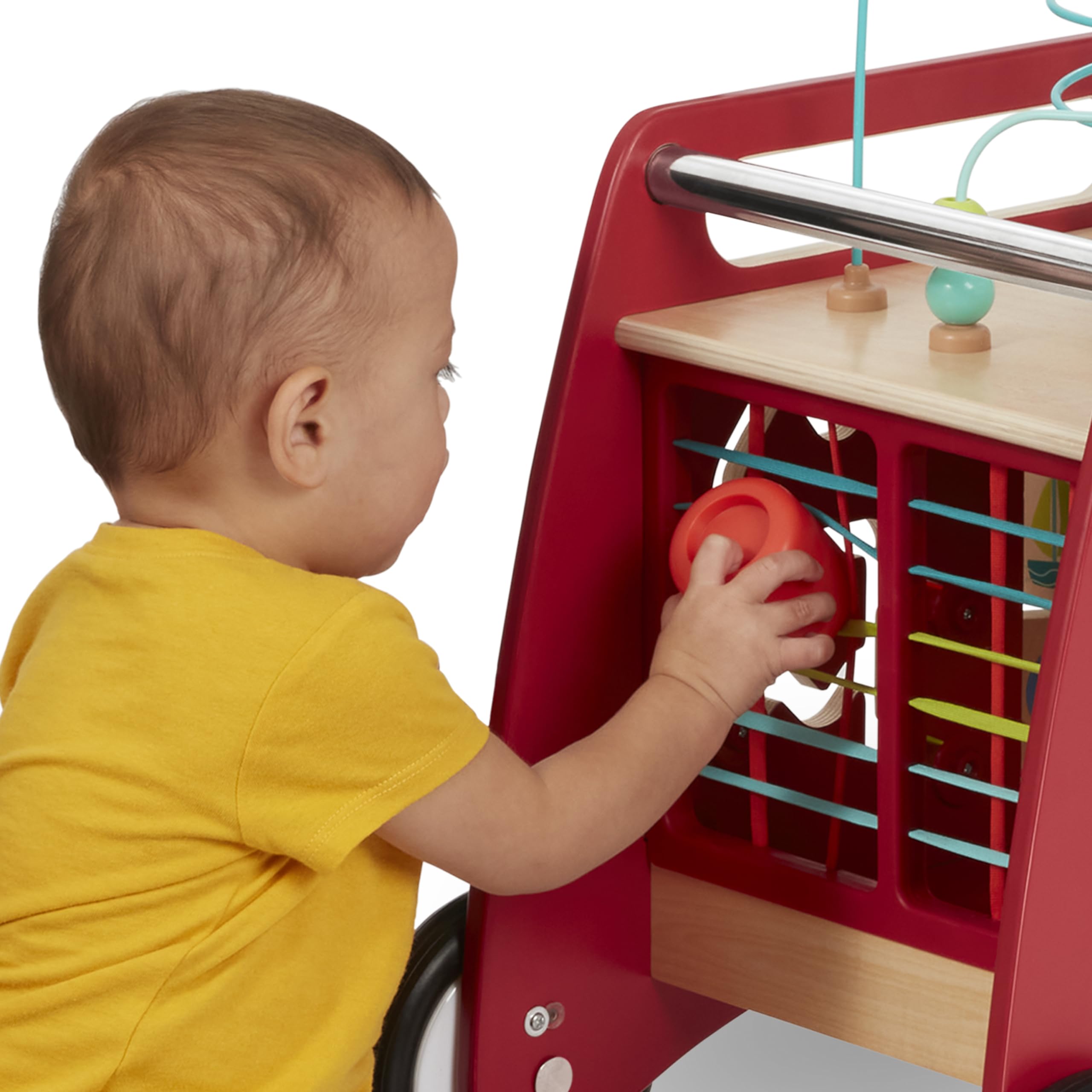 Radio Flyer Deluxe Push & Play Activity Cube Walker - Learning Toy for Toddlers Ages 1-3 Years (Red) - Perfect for Early Walking Development & Indoor Playtime