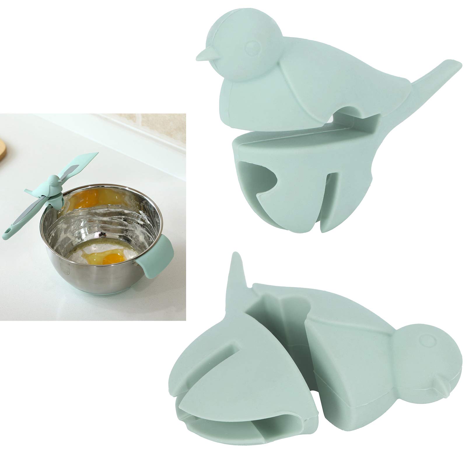 Heat-Resistant Spoon Rest with Non-Slip Base - Durable Kitchen Utensil Holder for Pots & Pans - Olive Green Cooking Clip for Stovetop, Countertop & Outdoor BBQ Use