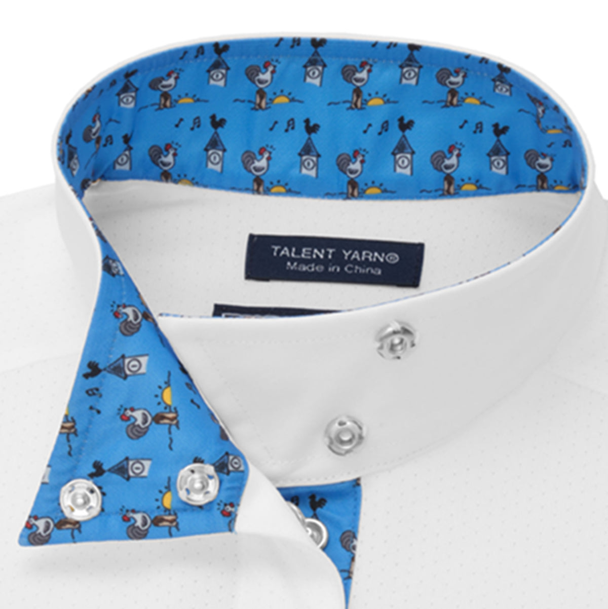 Essex Classics Girls' Roosters Talent Yarn Wrap Collar Long Sleeve Show Shirt - Perfect for Dance Performances, Pageants, and Special Occasions