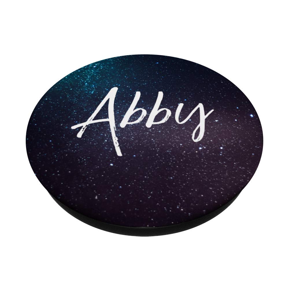 Personalized Abby Name Birthday Gift - Universe Space Themed PopSockets Phone Grip & Stand for iPhone, Samsung, Tablets | Perfect for Girls, Teens, Space Lovers & Everyday Use