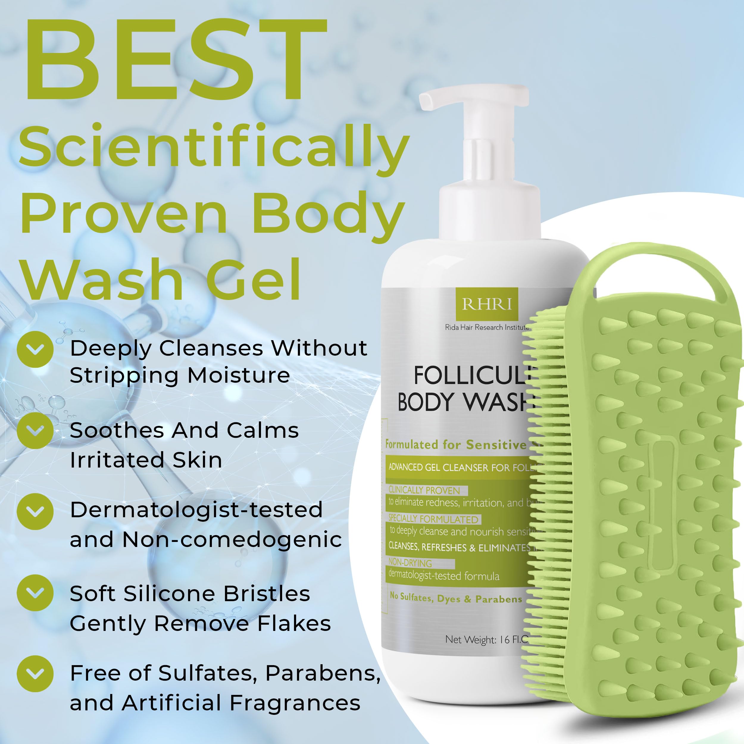 Terramed Just Think Comfort Folliculitis Body Wash - Medicated Soap for Irritated Skin & Bumps - Gentle Cleanser for Body Acne, Razor Bumps & Ingrown Hairs - Ideal for Post-Shave & Sensitive Skin Care