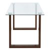 Franco Cora 5-Piece Walnut Dining Set with Black Chairs - Perfect for Small Spaces, Apartments & Cozy Kitchens