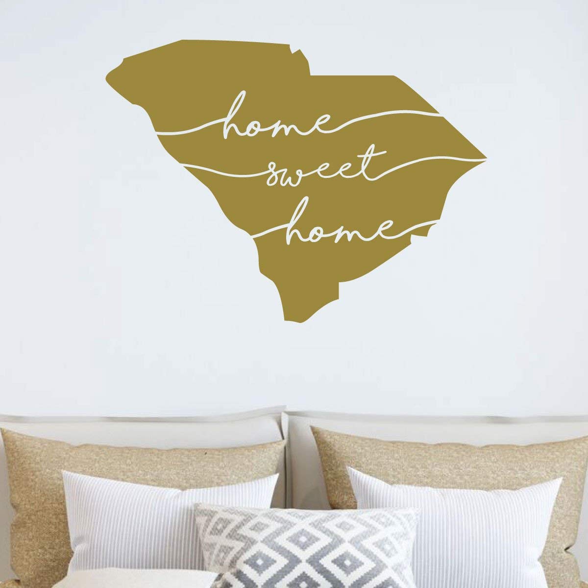 South Carolina Vinyl Wall Decal - Home Sweet Home Lettering with State Silhouette | Removable Home Decor for Living Room, Bedroom, Kitchen | Perfect for Southern Style Housewarming Gifts & Farmhouse Decor
