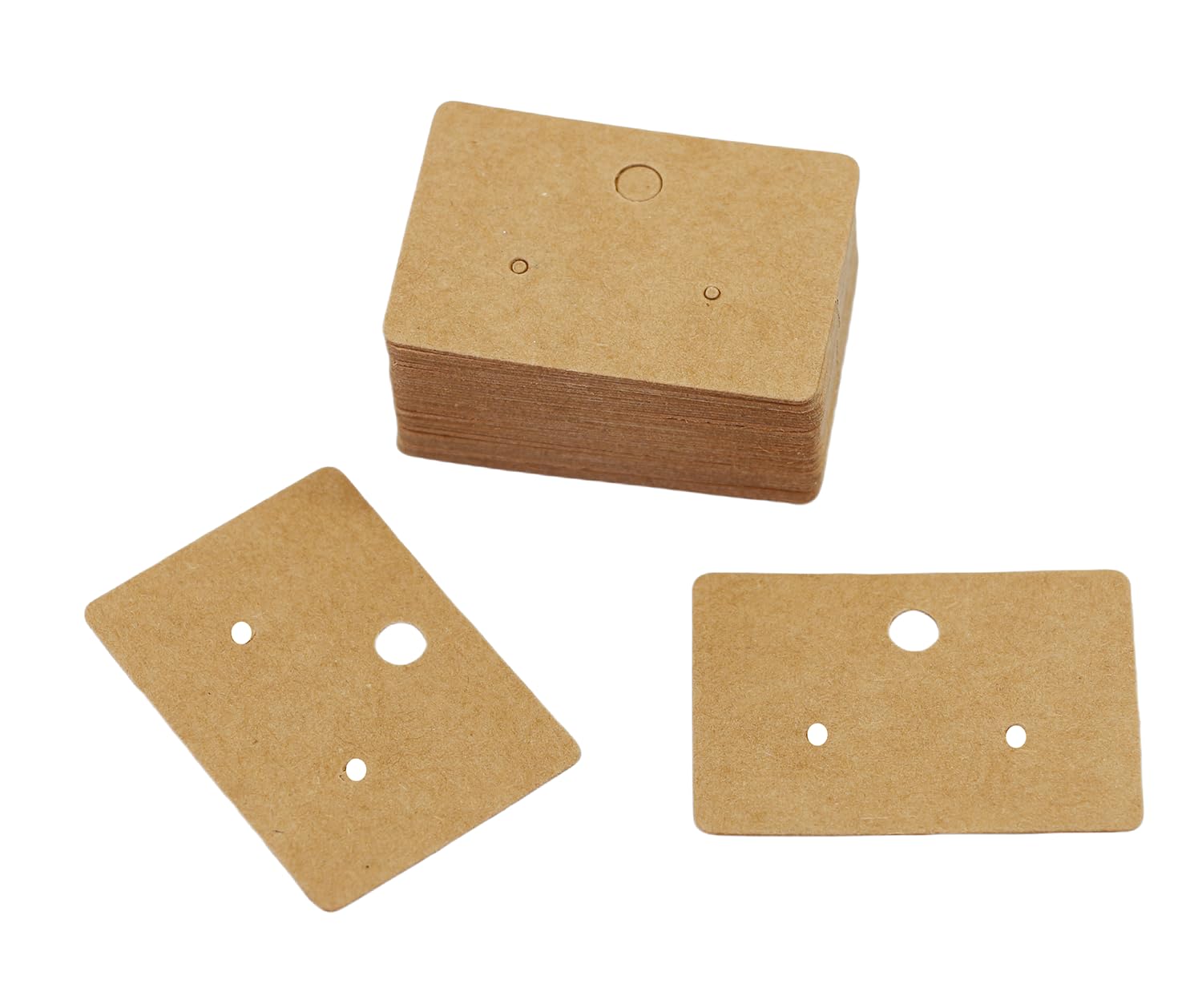 200 PCS Kraft Paper Earring Display Cards - Hanging Earring Holder for Jewelry Packaging & Retail (Brown) - Perfect for Boutiques, Craft Shows & Online Store Product Photography
