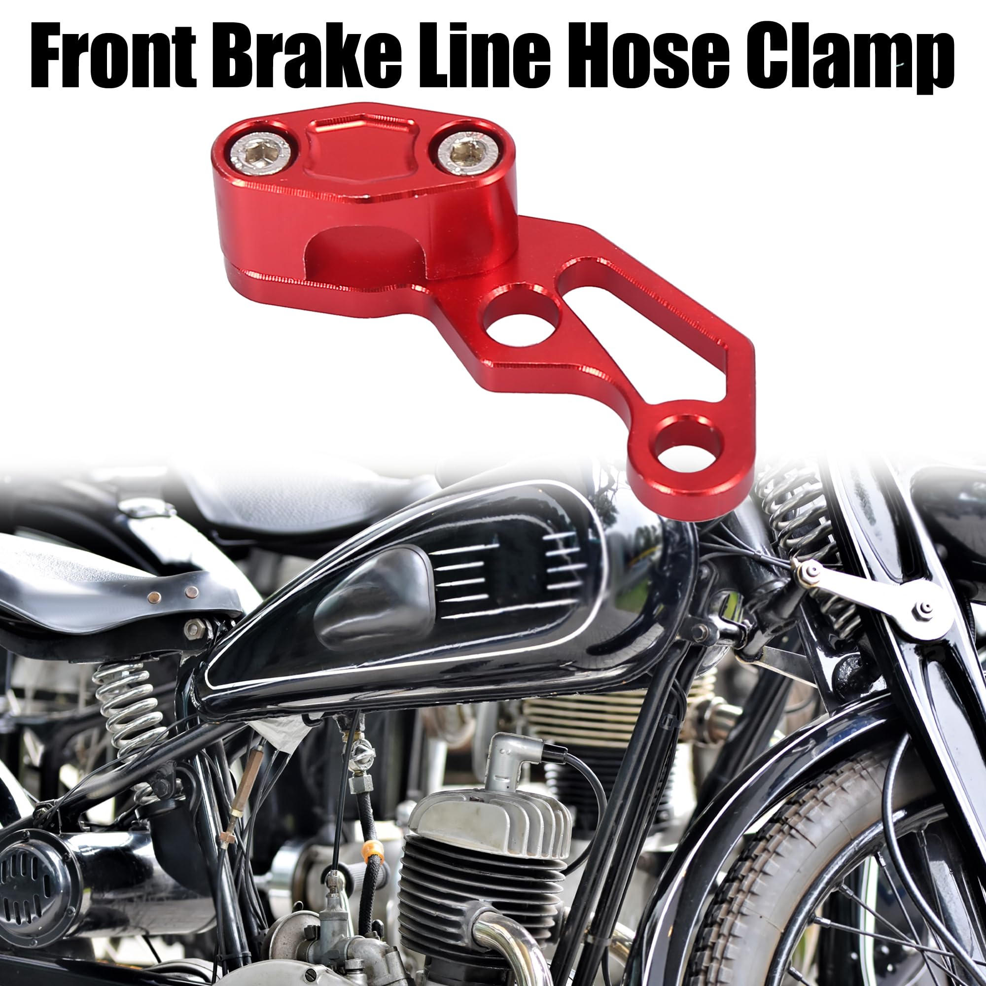 Universal Motorcycle Brake Hose Clamp - Aluminum Alloy for Scooters & ATVs - Off-Road Riding