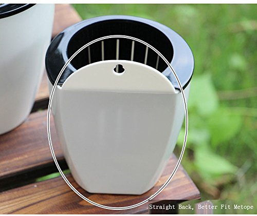Self Watering Wall Planter Set of 3 - Modern White Small Vertical Flower Pots for Indoor/Outdoor - Wall Mounted & Window Hanging Planters with Water Storage - Perfect for Home Decor, Office, Balcony & Garden