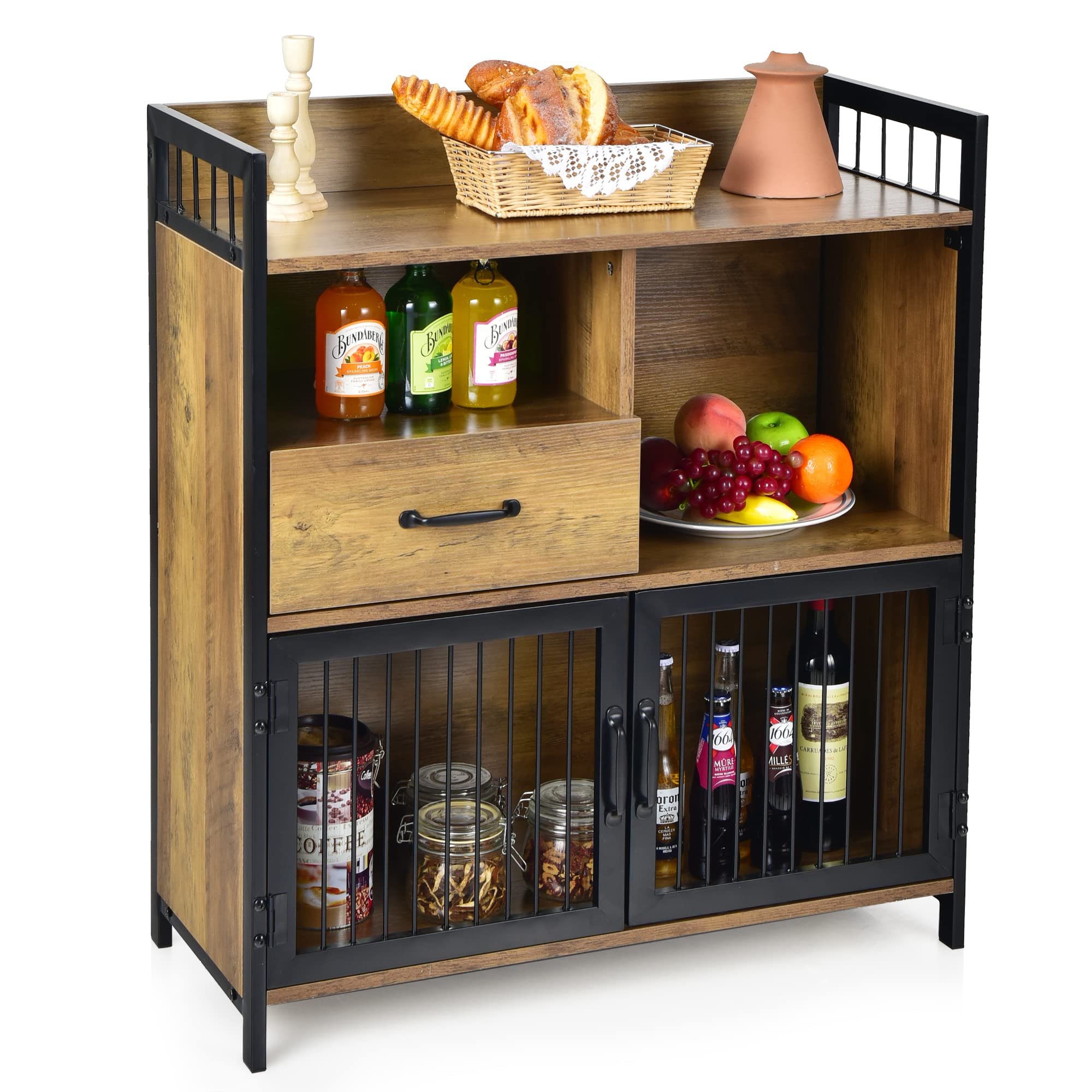 Rustic Buffet Cabinet with Storage - 31.5