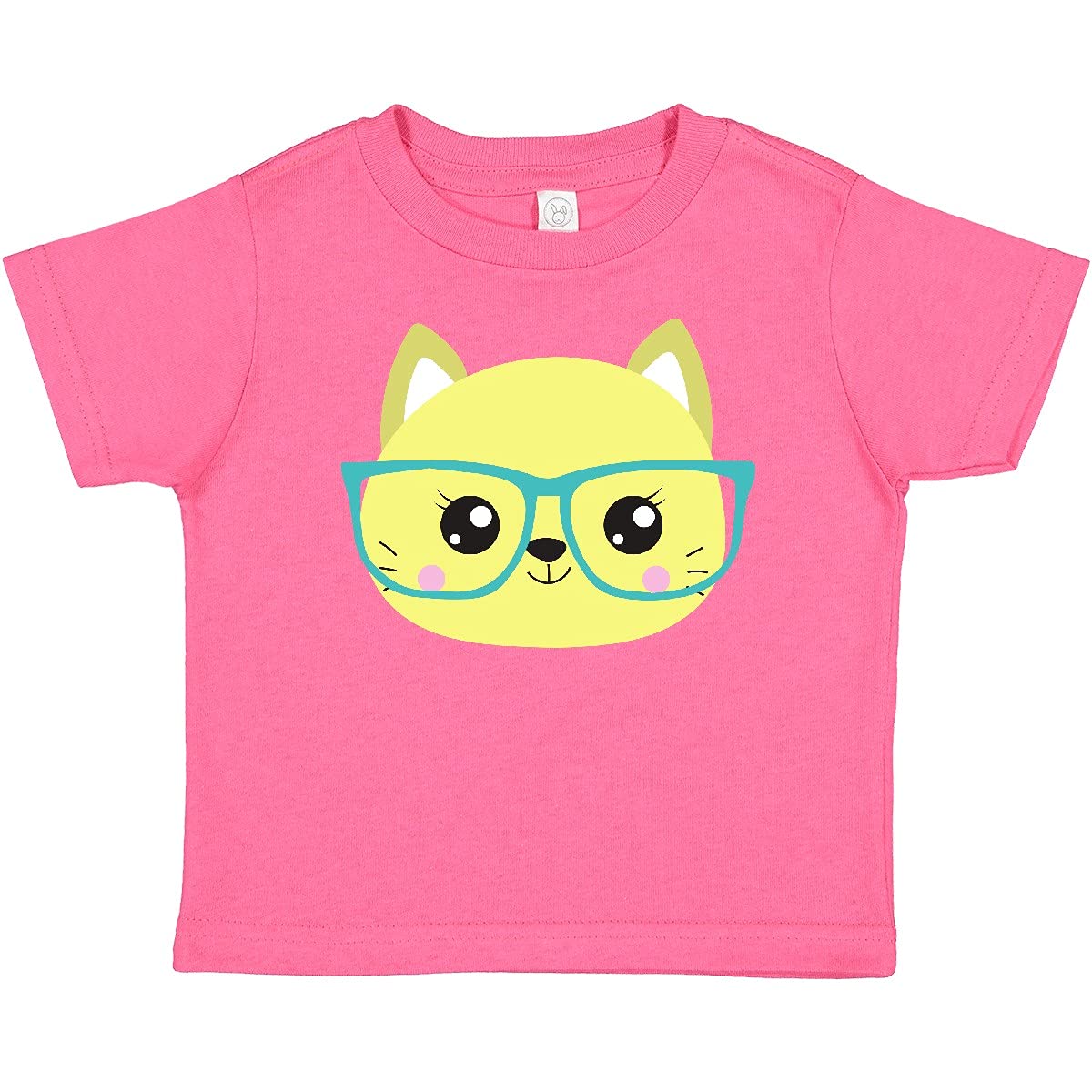 Inktastic Hipster Cat with Glasses - Cute Kitten Baby T-Shirt for Boys & Girls - Perfect for Casual Wear, Birthday Gifts & Cat Lovers