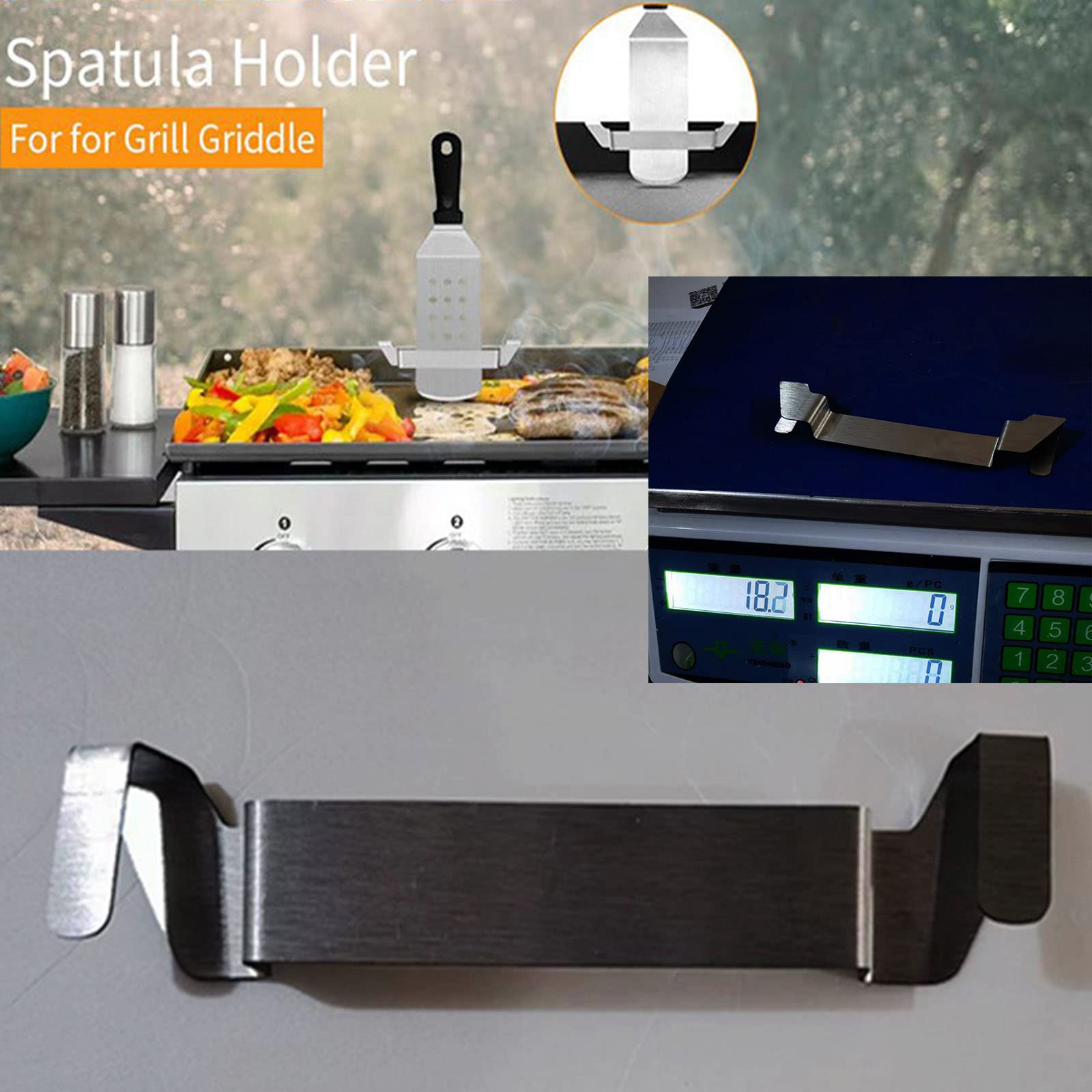 Stainless Steel Griddle Spatula Holder - BBQ Tool Rack for Outdoor Camping, Picnic & Grilling - Heavy Duty Barbecue Accessories Storage Organizer - Perfect for Backyard Cookouts, Tailgating & RV Trips