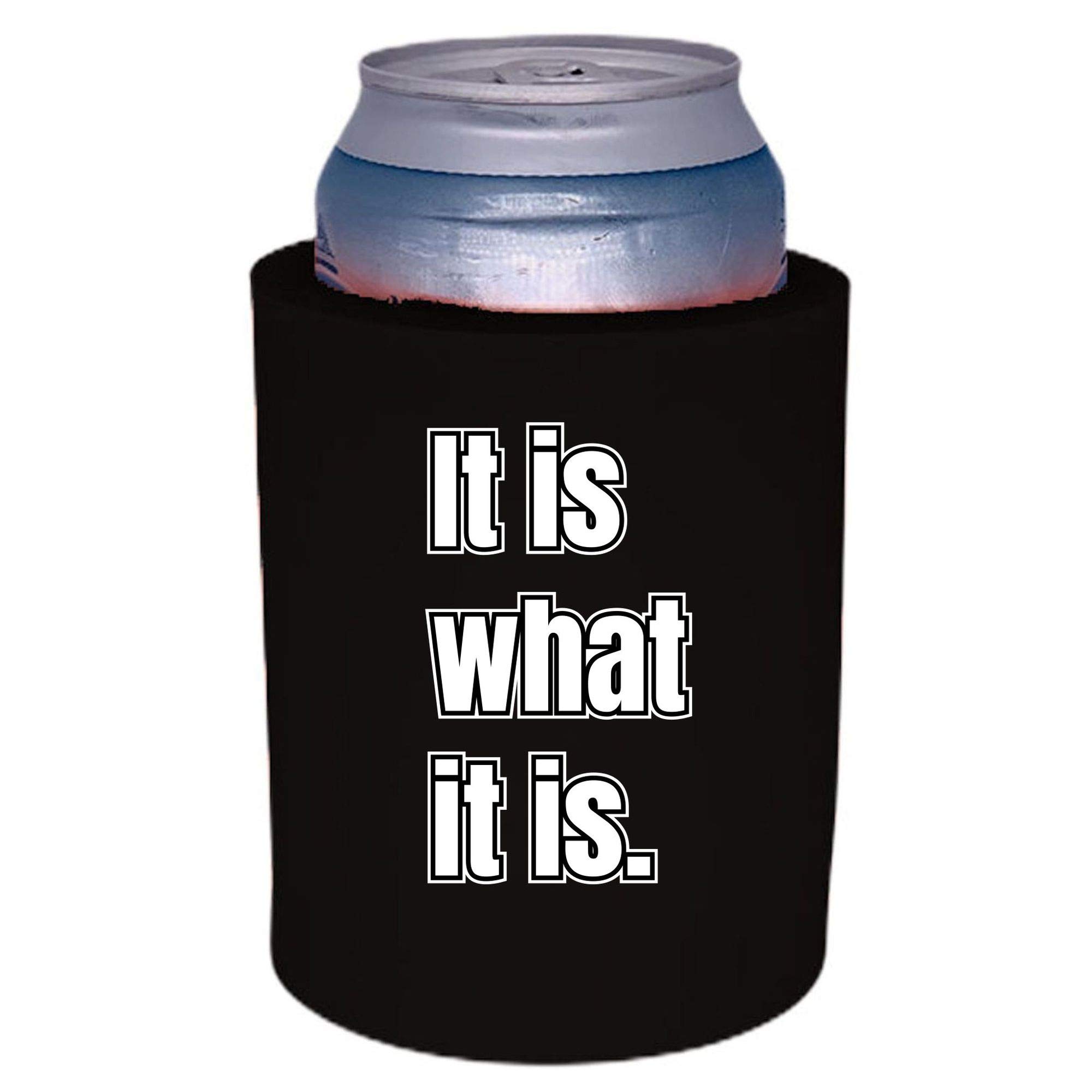 Thick Foam Can Coolie - Insulated Beer Can Holder for Camping & Tailgating (Black, 1-Pack) - Keep Drinks Cold at BBQs, Beach Parties & Outdoor Events