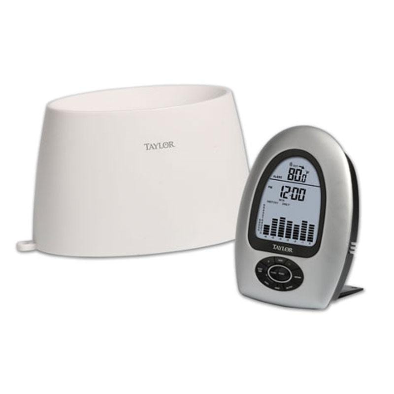 Wireless Rain Gauge with Thermometer - Accurate Rainfall Measurement & Temperature Sensor for Home Garden, Weather Station, and Outdoor Activities