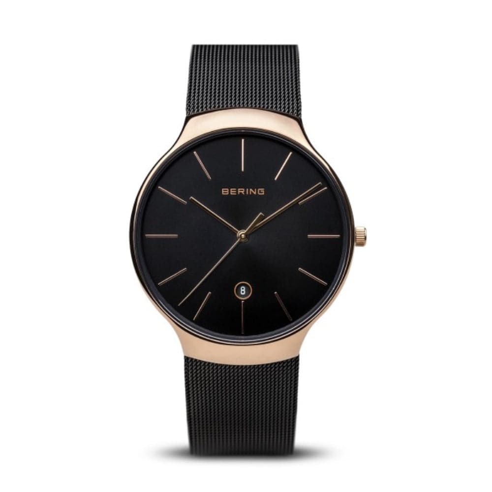 BERING 13338 262 Classic Women's Watch - Elegant Stainless Steel Analog Watch with Genuine Leather Band - Perfect for Office, Business Meetings & Formal Occasions