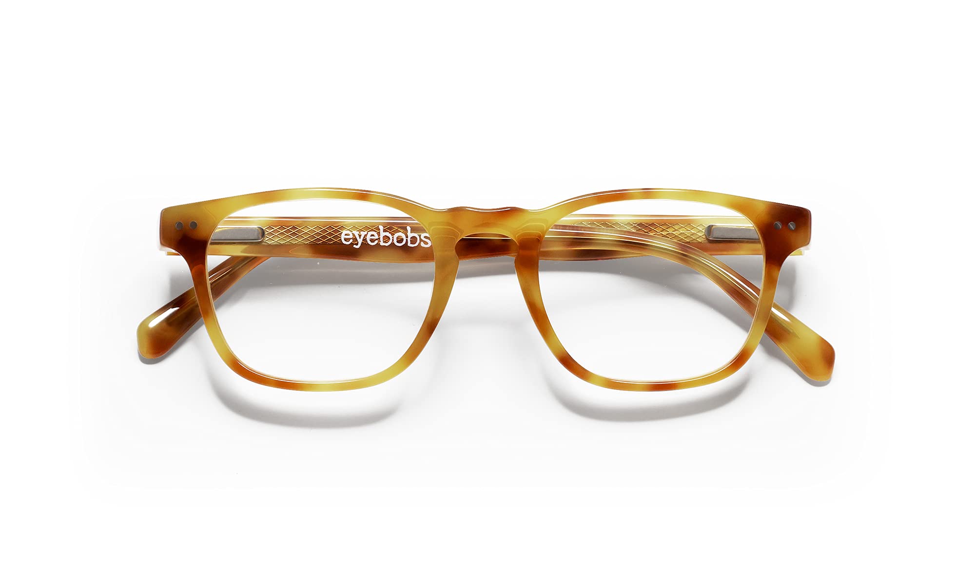 Eyebobs Old Sport Premium Reading Glasses for Men & Women - Rectangle Frame for Average Faces (0x to 4.0x Strength) - Perfect for Reading, Office Work & Computer Use
