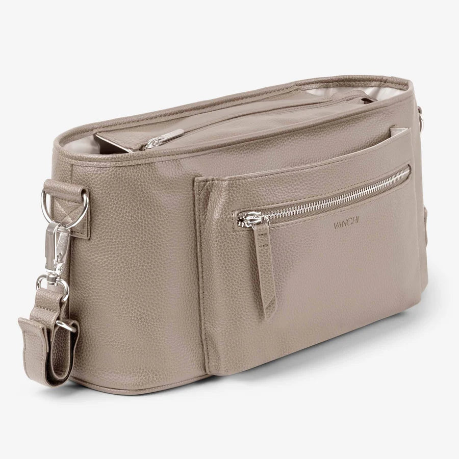 Vanchi Stroller Organizer - Premium Pram Caddy for Diapers, Toys & Essentials - Perfect for Baby Strollers, Shopping Carts & Travel Accessories