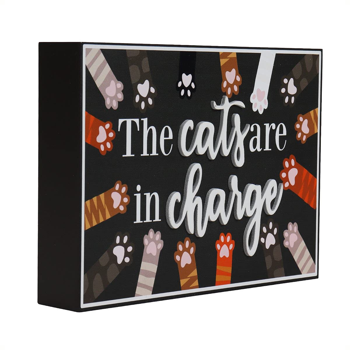 Decorative Cat Box Sign - Funny Cat Lover Gift for Home & Office, 8