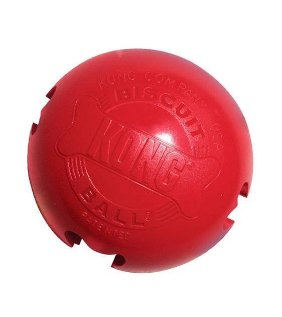 Kong Classic Dog Chew Toy - Durable Biscuit Ball for Aggressive Chewers - Perfect for Training, Boredom Relief & Dental Health
