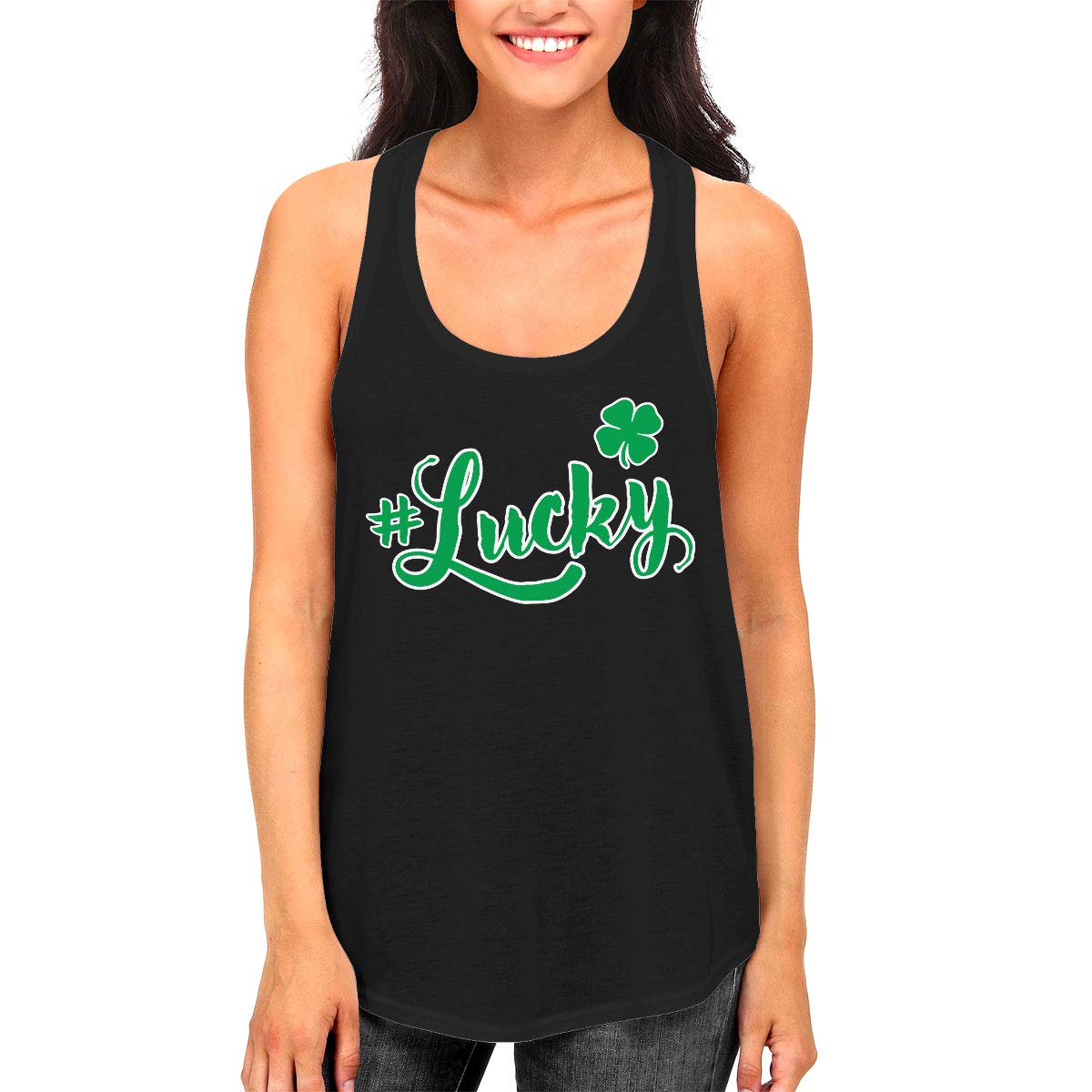 Lucky Clover Women's Racerback Tank Top - Soft Breathable Workout Shirt for Yoga, Running & Gym | SpiritForged Apparel