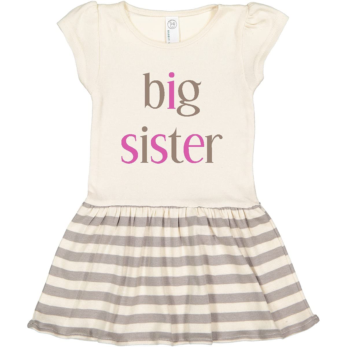 Inktastic Big Sister Toddler Dress - Cute Sibling Matching Outfit for Family Photos & Special Occasions