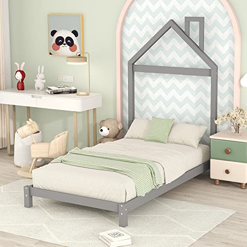 Gray House Headboard