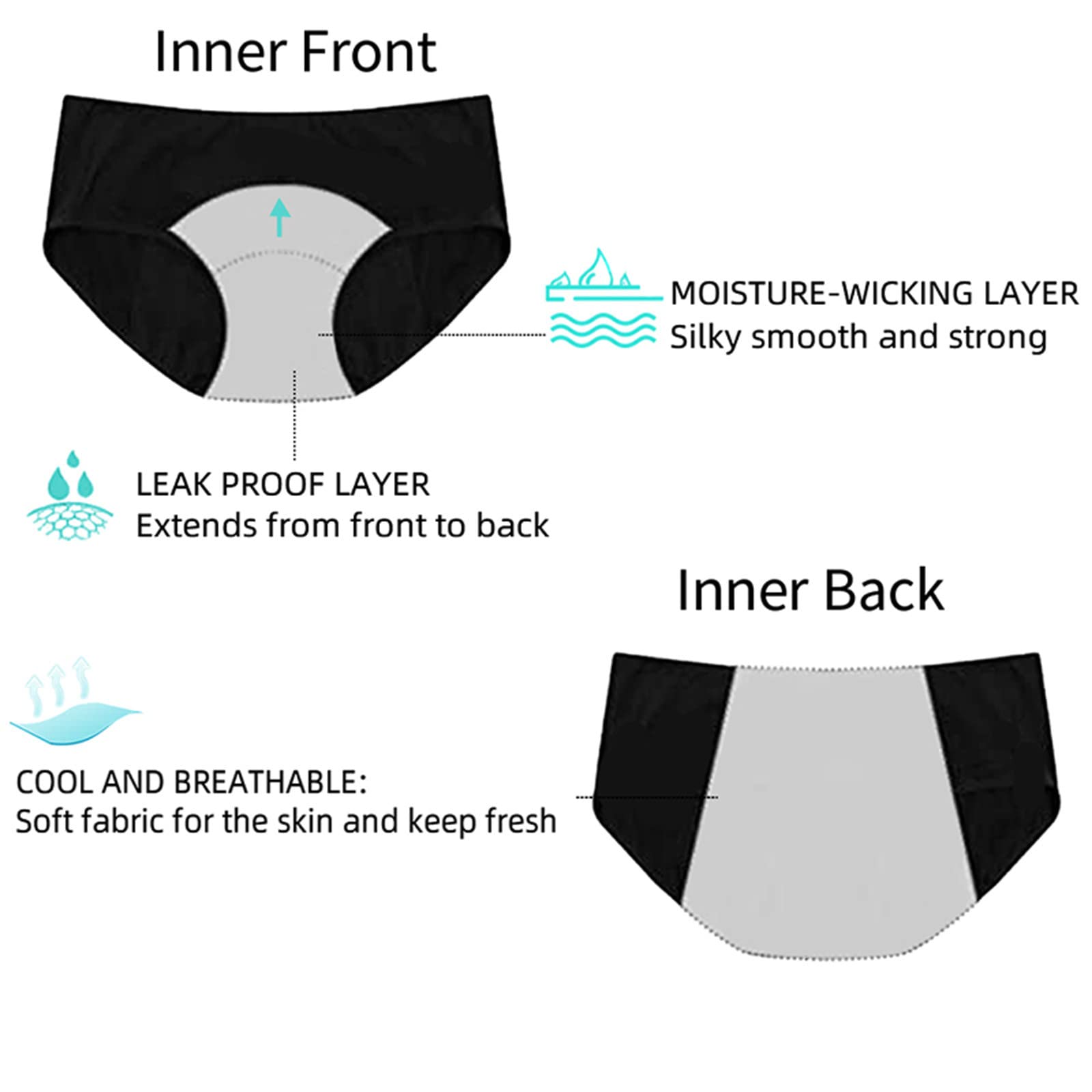 Women's Cotton Bikini Underwear 5-Pack - Soft Breathable Panties for Everyday Comfort - Perfect for Work, Travel & Lounge Wear