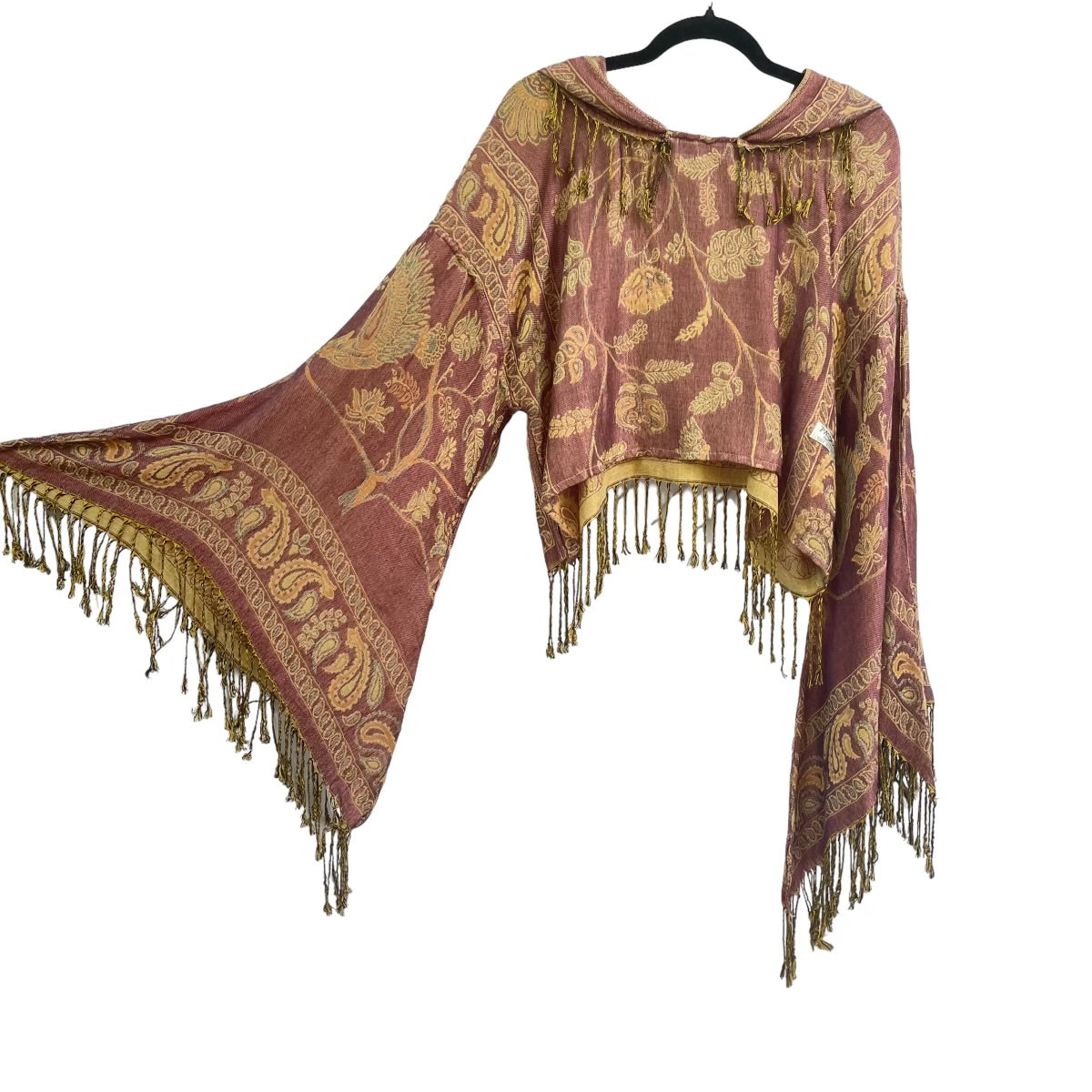 Butterfly Bell Pashmina Shawl - Egyptian Pink Soft Wrap Scarf for Women, Elegant Evening Wear & Boho Fashion Accessory