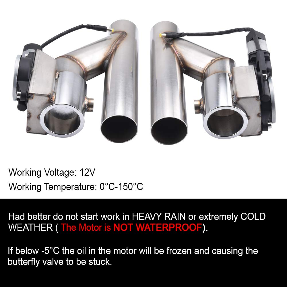 SPELAB 3.0 Inch Stainless Steel Dual Exhaust Pipe Kit - High Performance Exhaust System for Trucks, Jeeps & Muscle Cars | Enhanced Sound & Power | Perfect for Off-Roading & Street Racing