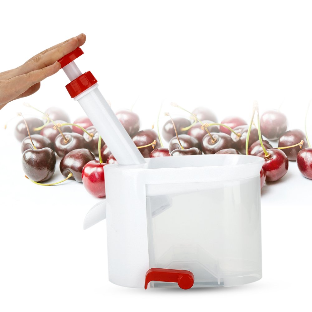 便携式厨房去核器，塑料水果去核工具，樱桃葡萄去籽器，节省空间的旅行厨房用品，适合露营和野餐使用