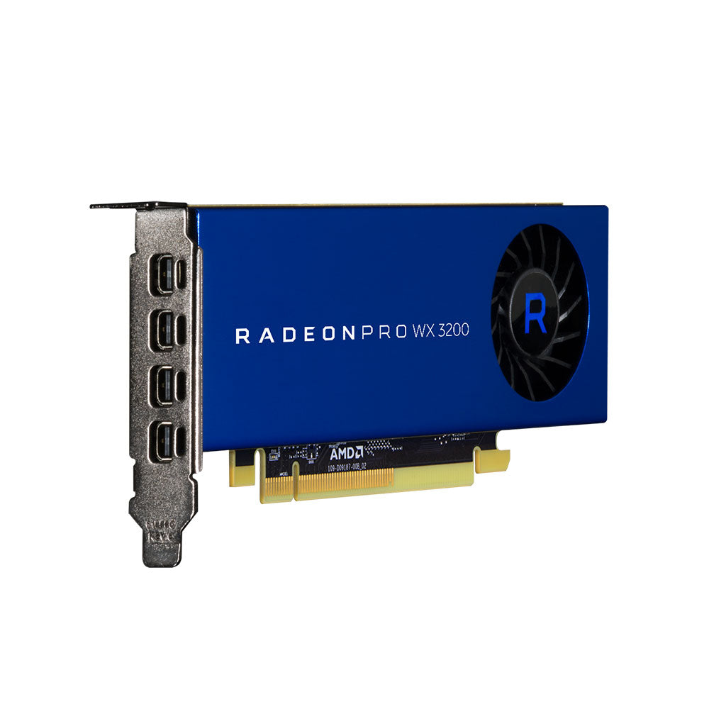 AMD Radeon PRO WX 3200 4GB GDDR5 Workstation Graphics Card for CAD, 3D Modeling & Video Editing - Professional GPU for Designers & Engineers
